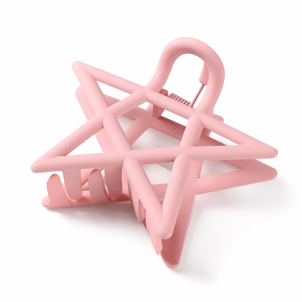 Star Resin Hair Clips pink