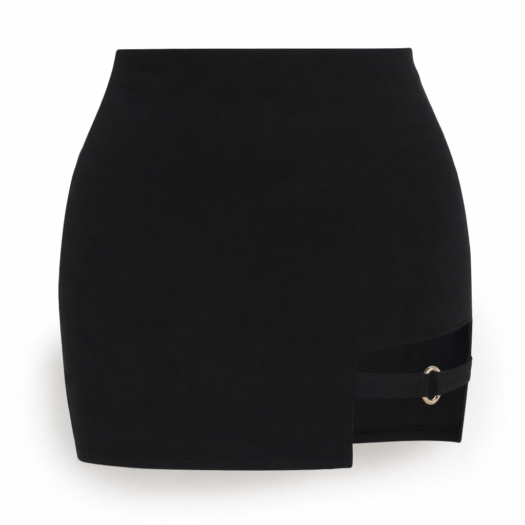 Black O-ring cut skirt black