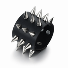 Leather Spike Bracelet - Black Default Title
