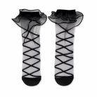 Lace Mesh Socks, Black Default Title