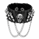 Bullet Wrist Band with Black Skull Default Title