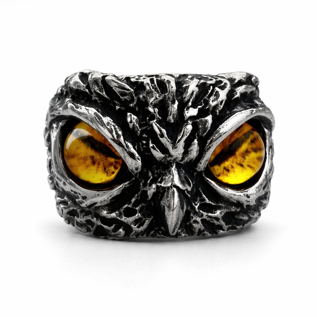 Stainless Owl Ring Alternative 8