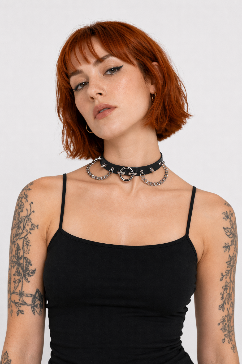 Crusader's PU Chain Choker: Black Black
