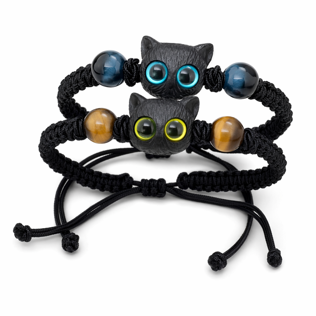 Black Cat Couple Bracelets 2PCS