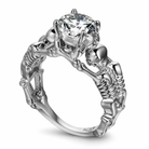 Silver Clear Stone Duo Ring 12