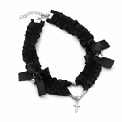 "Heart Lace Leg Garter - Black" A01