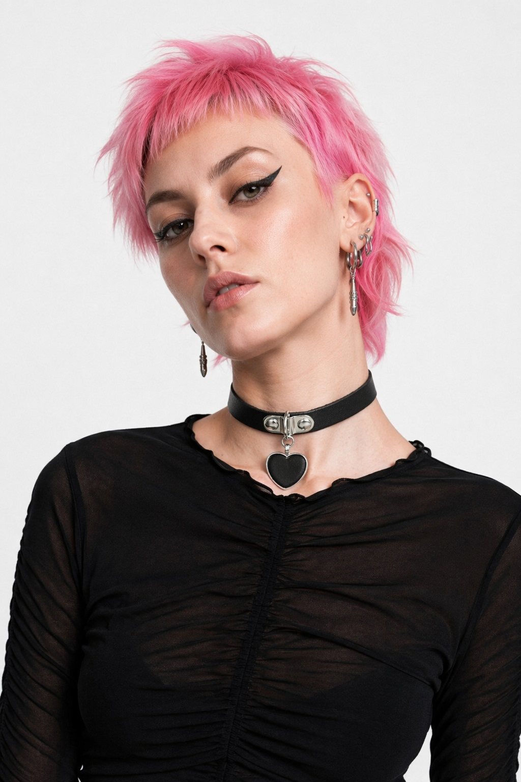 Black Alt Heart Choker Default Title
