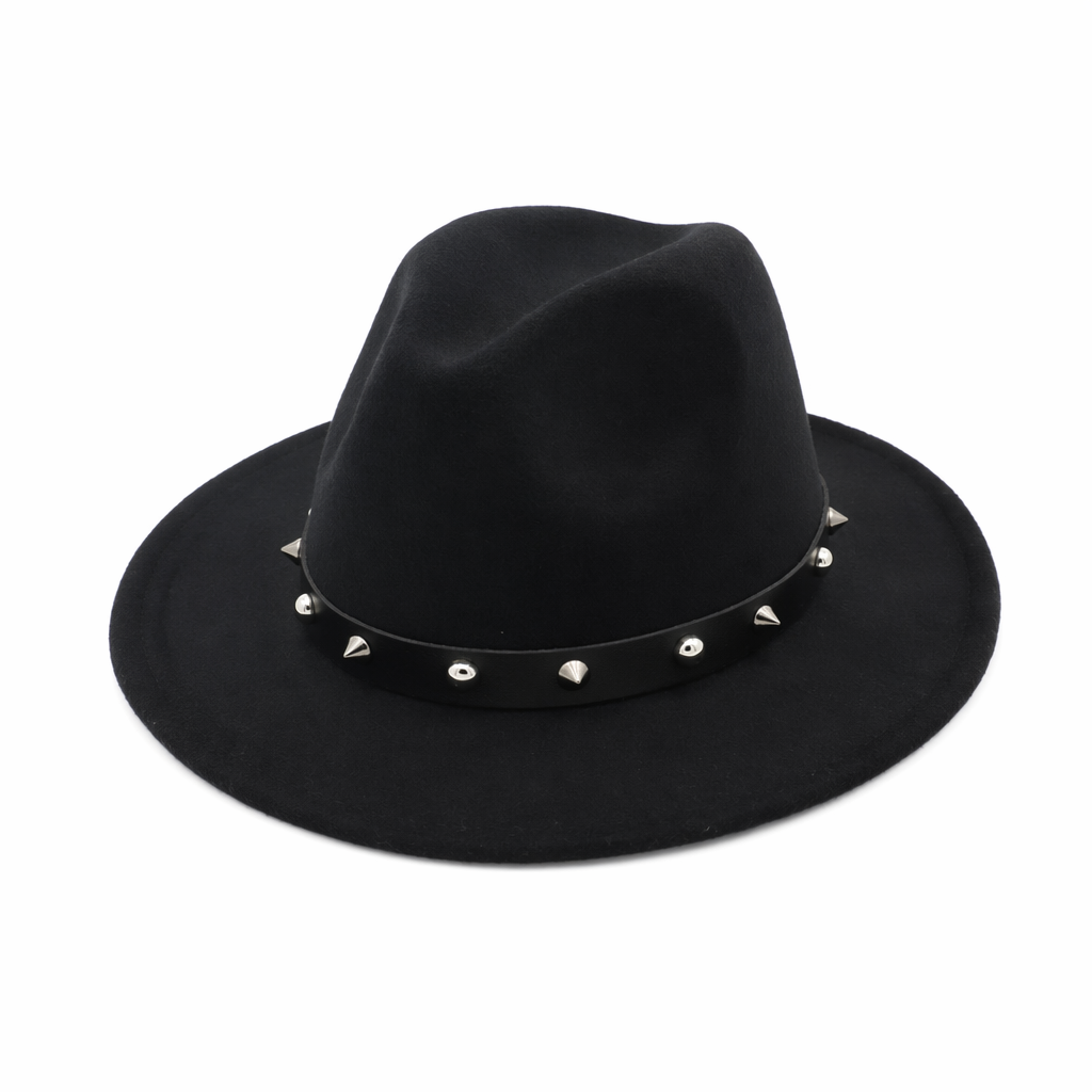 Studded Black Fedora - Gothic Style Default Title