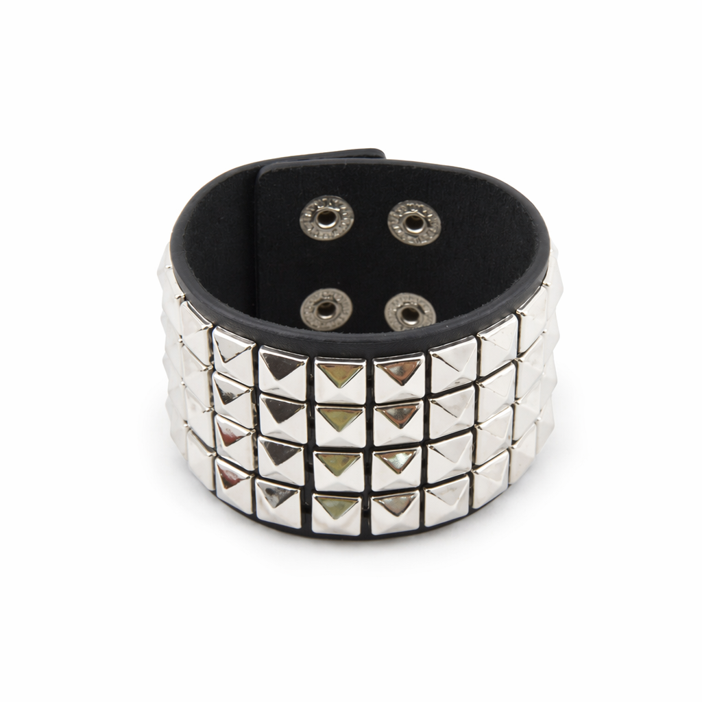 Studded PU Bracelet silver