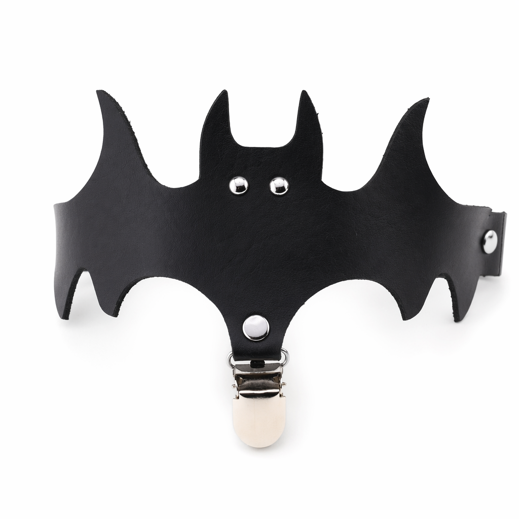 Black Goth Suspender Garter Black single 8
