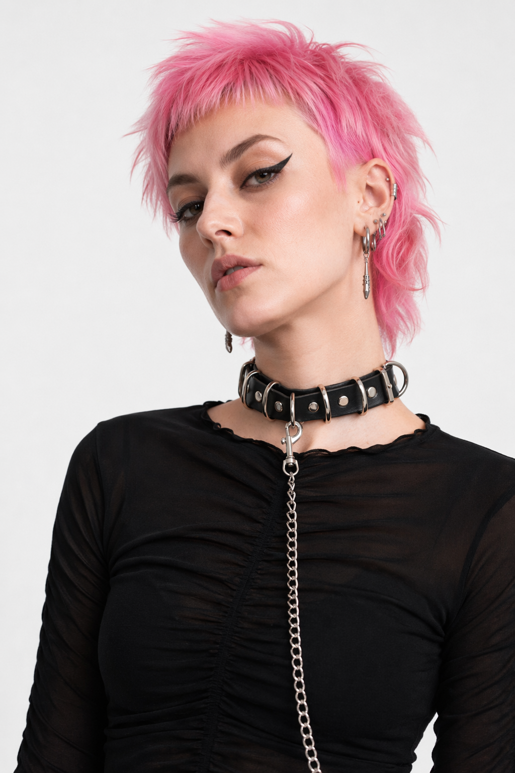 Riveted Goth Choker Neckwear Black