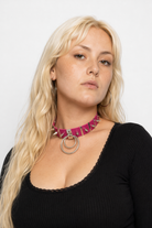 Melancholy Punk Choker rose red