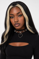 Furious Heart Choker in Black coffee