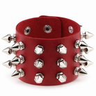 Cobra's Spike Black Bracelet Red