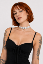 Colorful Heart Choker White