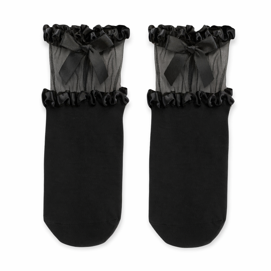 "Transparent Bow Mesh Socks" Default Title