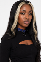 Furious Heart Choker in Black blue