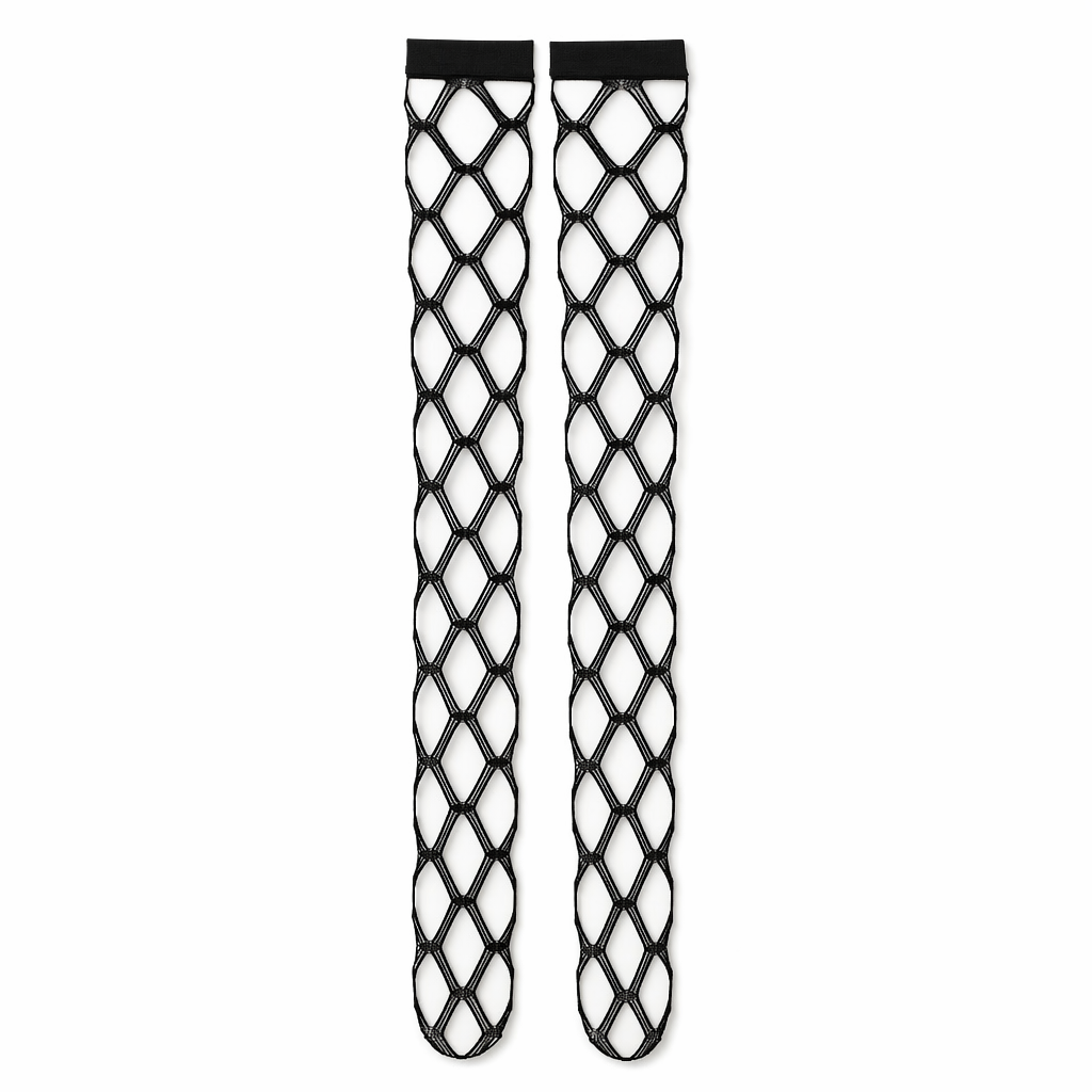 Atomic' Black Net Stockings Default Title