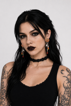 Spooky Pumpkin Tassel Earrings Default Title