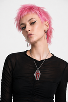 Gothic Coffin Pendant Necklace Default Title