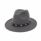 Skull Fedora in Multiple Colors Gray