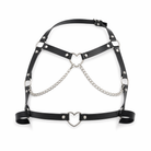 Love's Dark Leather Heart Chain Default Title