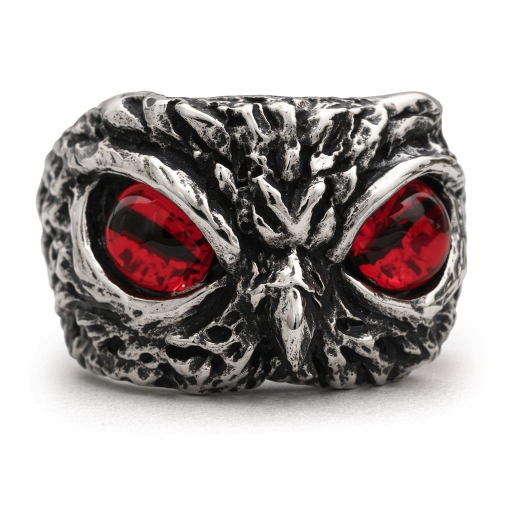 Stainless Owl Ring Alternative 9