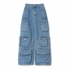 Blue Grunge Baggy Pants 1
