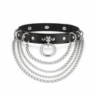 Love Hurts' Black O'Ring Chain Choker Default Title
