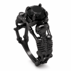 Gunmetal Black Stone Ring 7