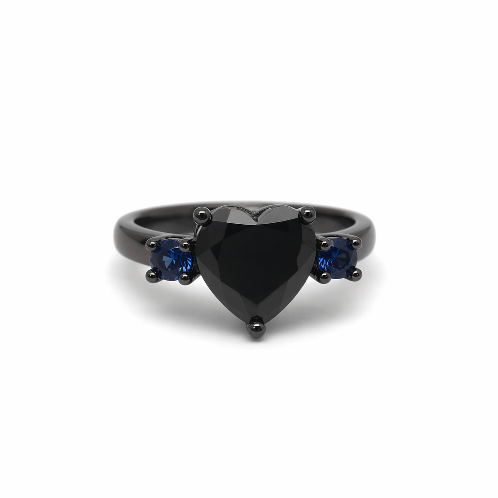Forest's Heart' Ring (Black & Blue) 8