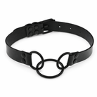 Black Leather Goth Choker black