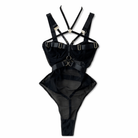 Alt Goth Black Bodysuit Black