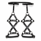 Enchanted' Faux Leather Leg Straps Black