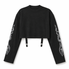 Black Grunge Dragon Sweatshirt Black