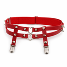 Heart Spike Garter red