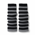 Striped Leg Warmers: Grey & Black. Default Title