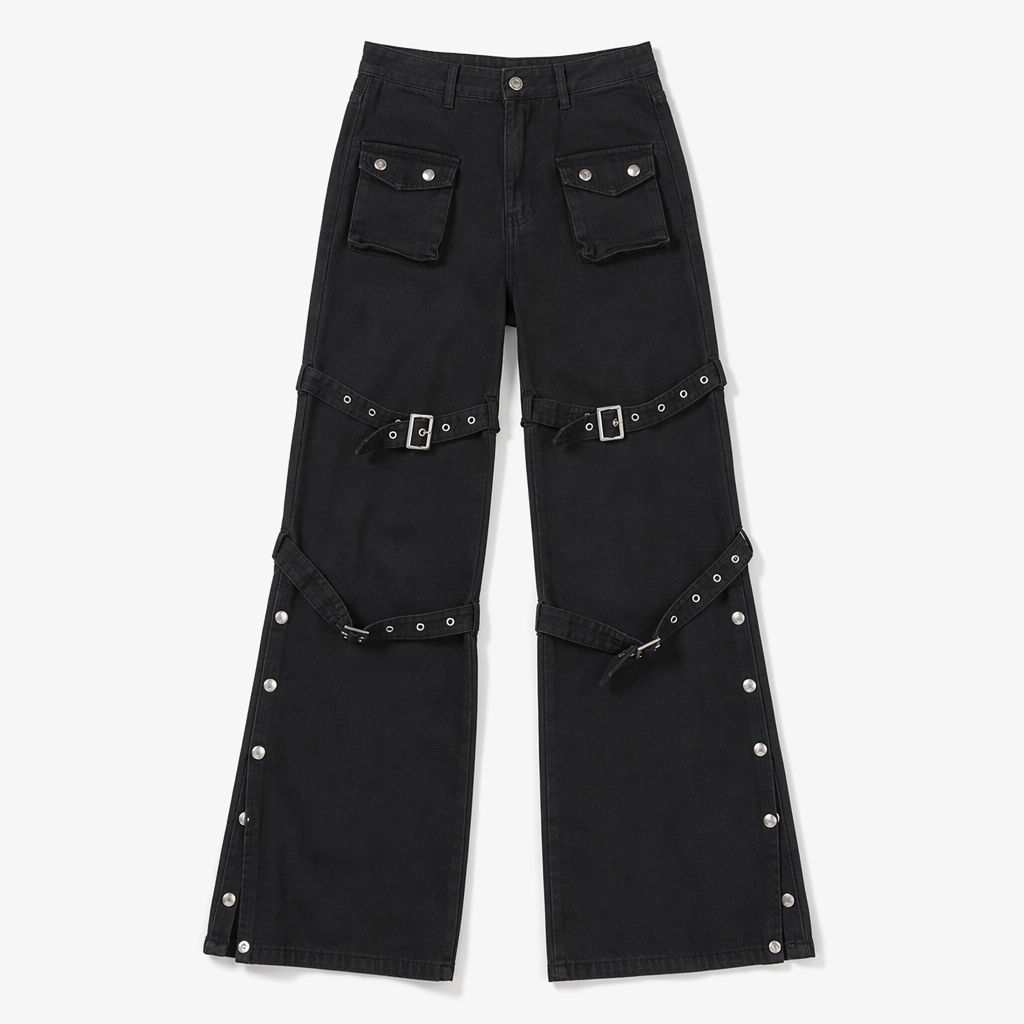 Hellbound Loose Strap Pants black