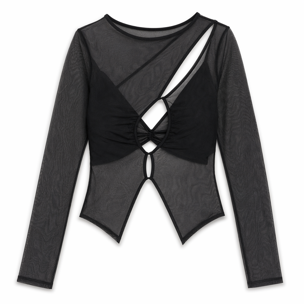 "Meshtopia Black Alt Top" black