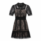 Black Mesh Lace Dress Black