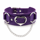 Heart Buckle Choker purple