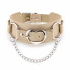 Heart Buckle Choker beige