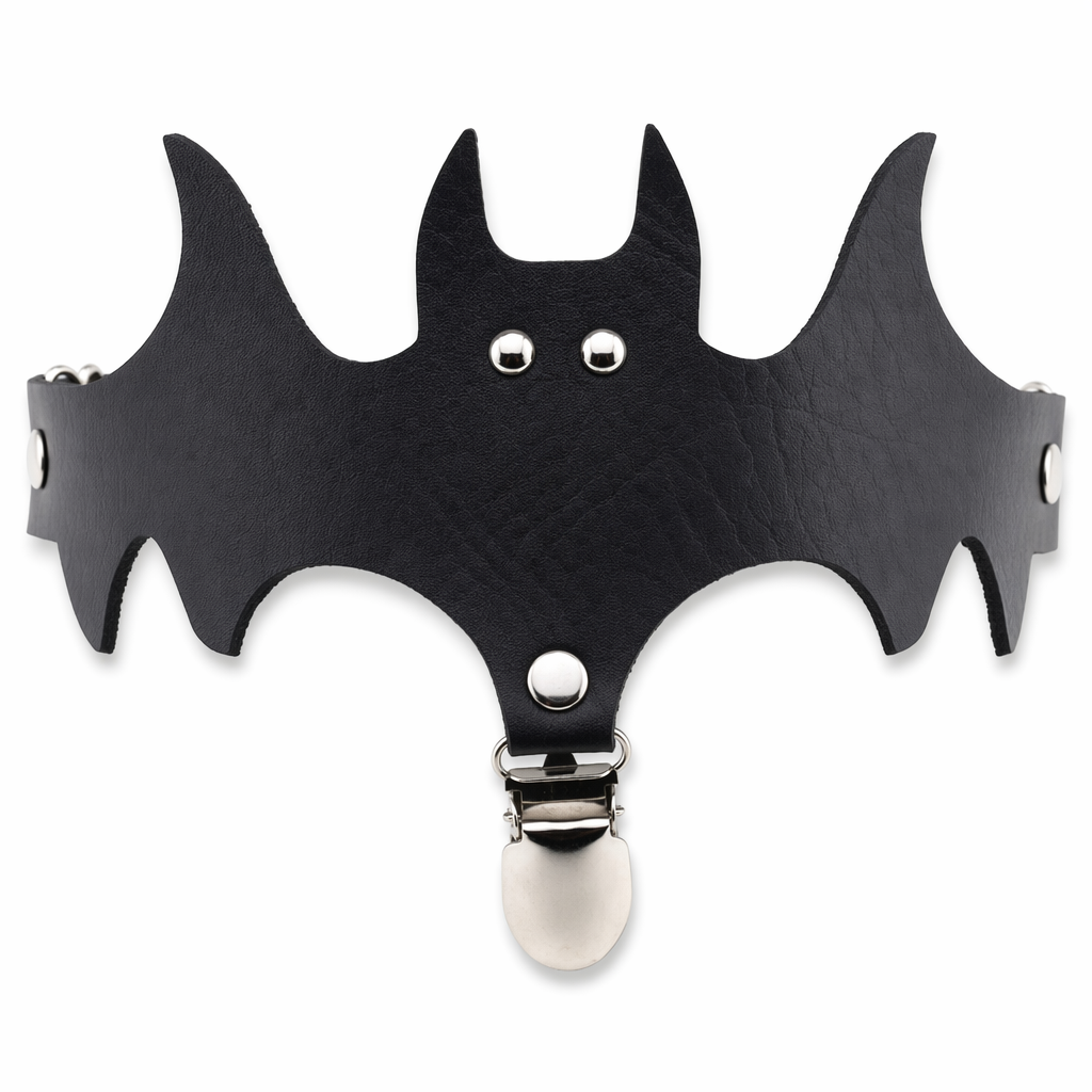 Black Goth Suspender Garter Black