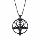 Goat Pentagram Necklace Style 1 Black