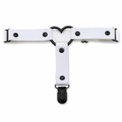 Gothic Leather Leg Garter white