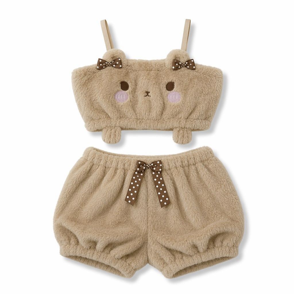 Cute Kawaii Anime Set Brown