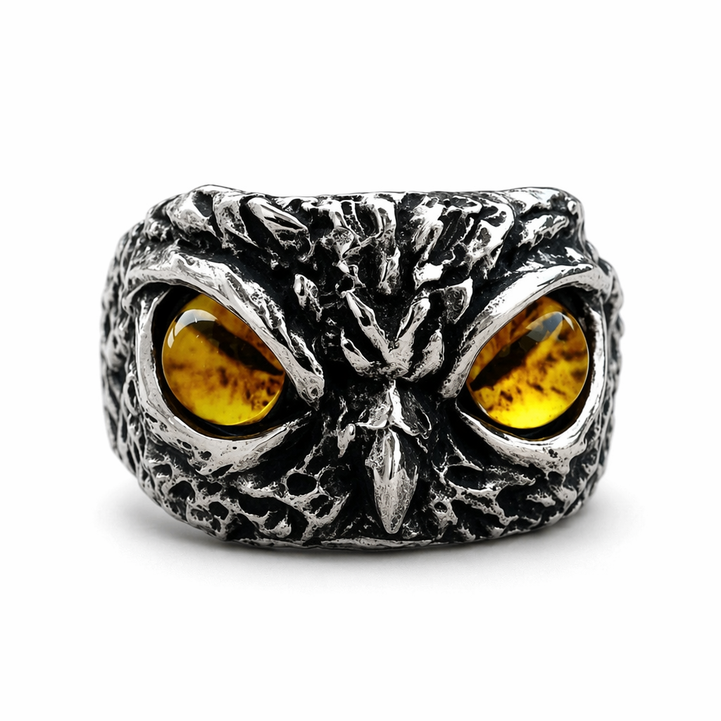 Stainless Owl Ring Alternative 8
