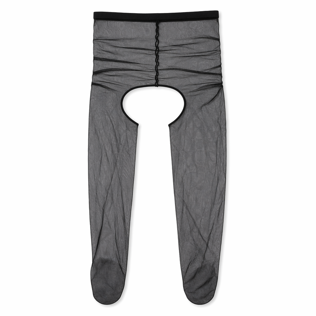 Black Open Crotch Stockings Default Title