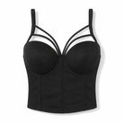Bella' Black Gothic Cami Crop Top black
