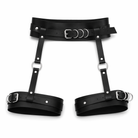 Black Gothic Faux Leather Suspenders YZ-003